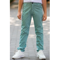 Брюки MUSTI для мальчика 7-11 лет , Мята, 128