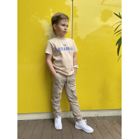 Брюки-джогеры MUSTI для мальчика 7-16 лет , Цвет Хаки, Размер  одежды подросток (по росту) 122