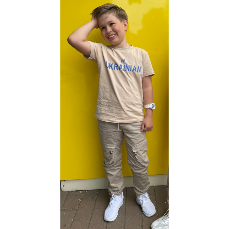 Брюки-джогеры MUSTI для мальчика 7-16 лет , Цвет Хаки, Размер  одежды подросток (по росту) 122