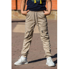 Брюки-джогеры MUSTI для мальчика 7-16 лет , Бежевый, 170