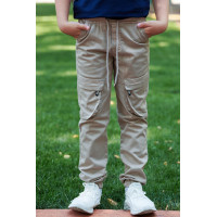 Брюки-джогеры MUSTI для мальчика 7-16 лет , Мокко, 122