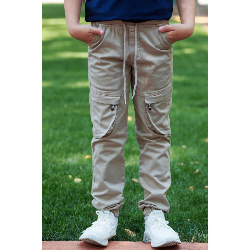 Брюки-джогеры MUSTI для мальчика 7-16 лет , Цвет Хаки, Размер  одежды подросток (по росту) 122