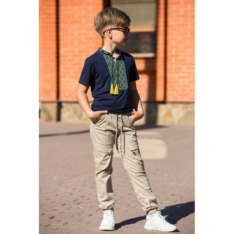 Брюки-джогеры MUSTI для мальчика 7-16 лет , Бежевый, 170