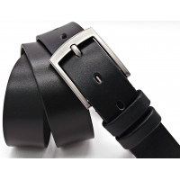 Ремень кожаный KREMEN мужской черный арт.1457