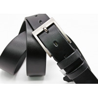 Ремень кожаный KREMEN мужской черный арт.1458