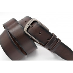 Ремень кожаный KREMEN мужской коричневый арт.1466