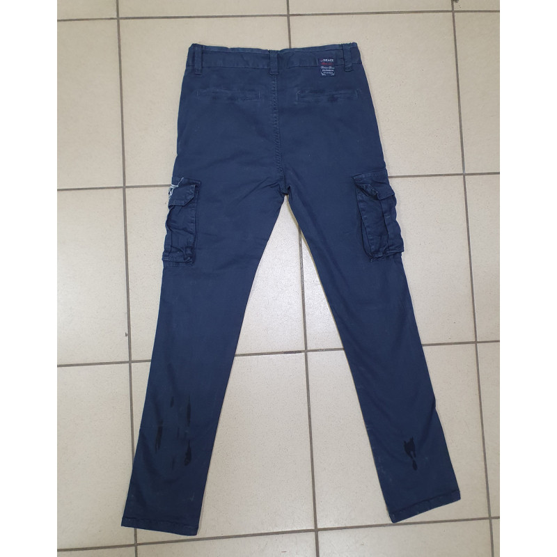 Брюки карго GRACE для мальчика подростка 8-15 лет , Синий, 134