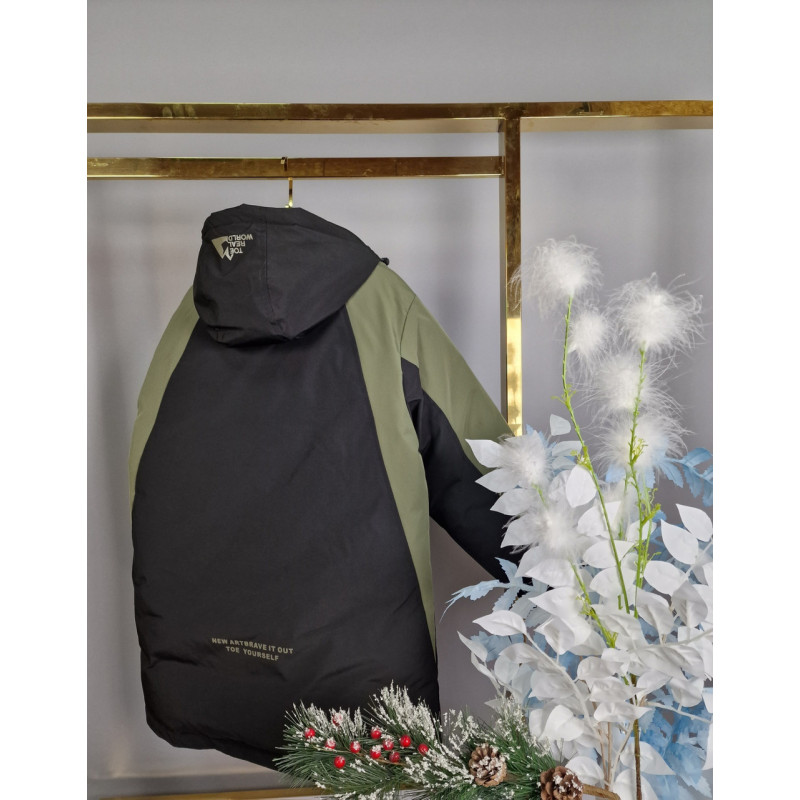 Куртка зимова TH&TY для підлітка 12-18 років арт.1478, Хакі, 158