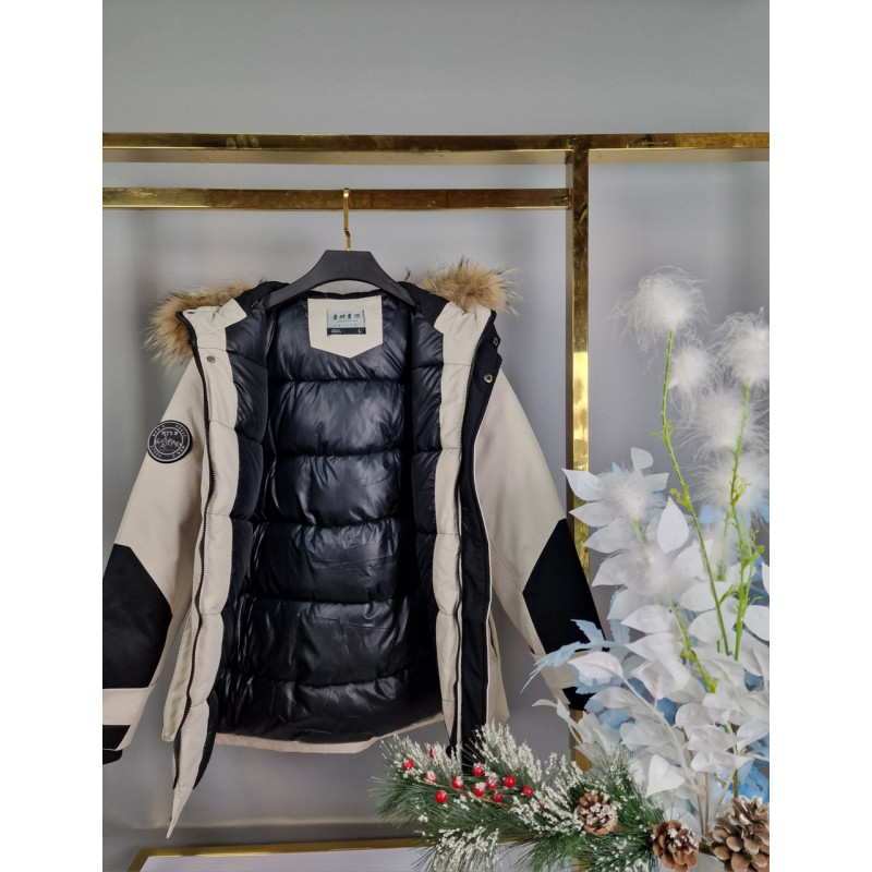 Куртка зимняя TH&TY для подростка 12-18 лет арт.1479, Бежевый, 170