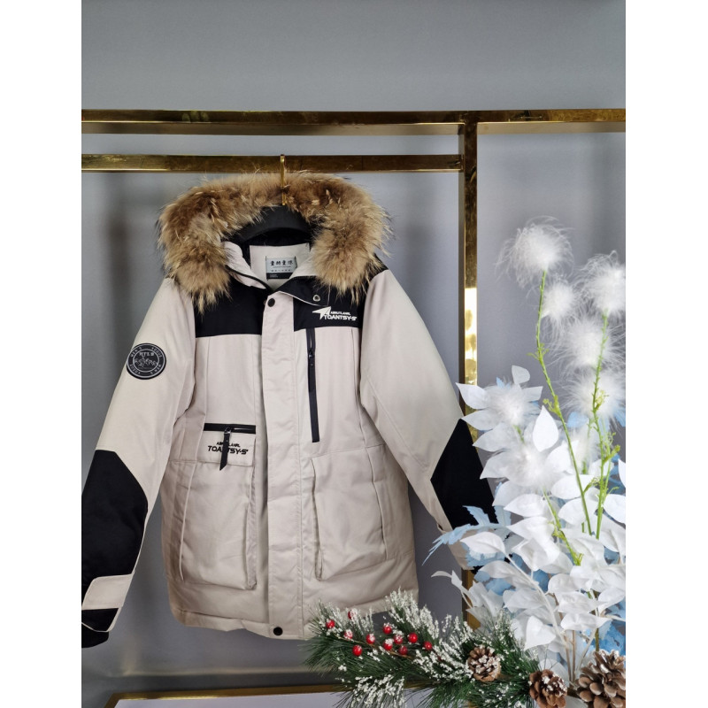 Куртка зимняя TH&TY для подростка 12-18 лет арт.1479, Хаки, 158