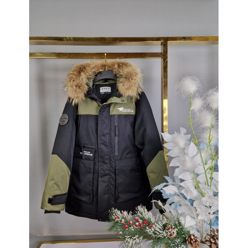 Куртка зимняя TH&TY для подростка 12-18 лет арт.1479, Бежевый, 170