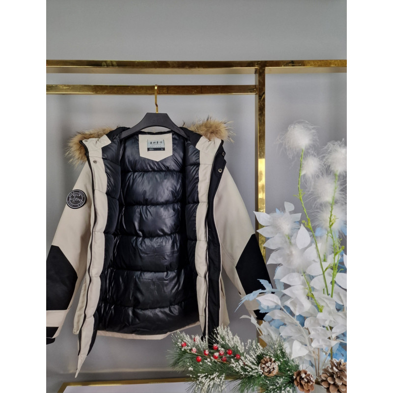 Куртка зимняя TH&TY для подростка 12-18 лет арт.1479, Бежевый, 170