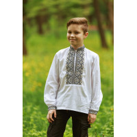 Вышиванка MirWear с длинным рукавом для мальчика 3-9 лет , 98, Серый