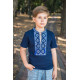 Вышиванка  Kosar для мальчика 2-16 лет с коротким рукавом , 134,Синий с желтым
