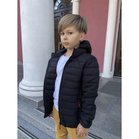 Куртка демисезонная LK для мальчика 9-16 лет арт.1498, Цвет Черный, Размер  одежды подросток (по росту) 140