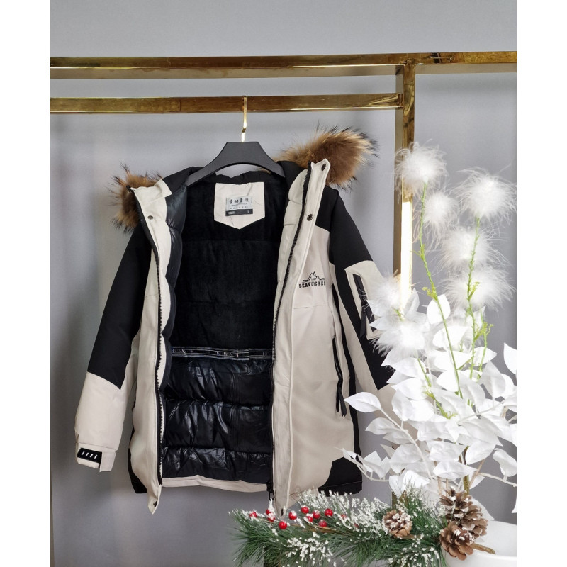 Куртка зимняя TH&TY для подростка 12-18 лет арт.1501, Хаки, 158