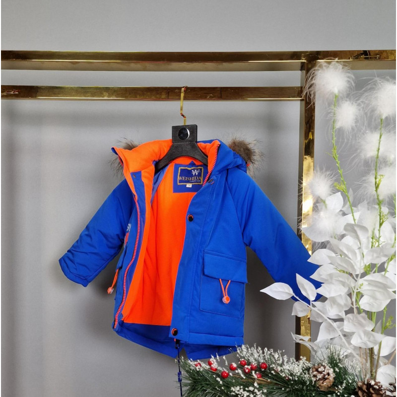 Куртка зимняя Weishida для мальчика 0.5-4 лет арт.1502, Синий, 98