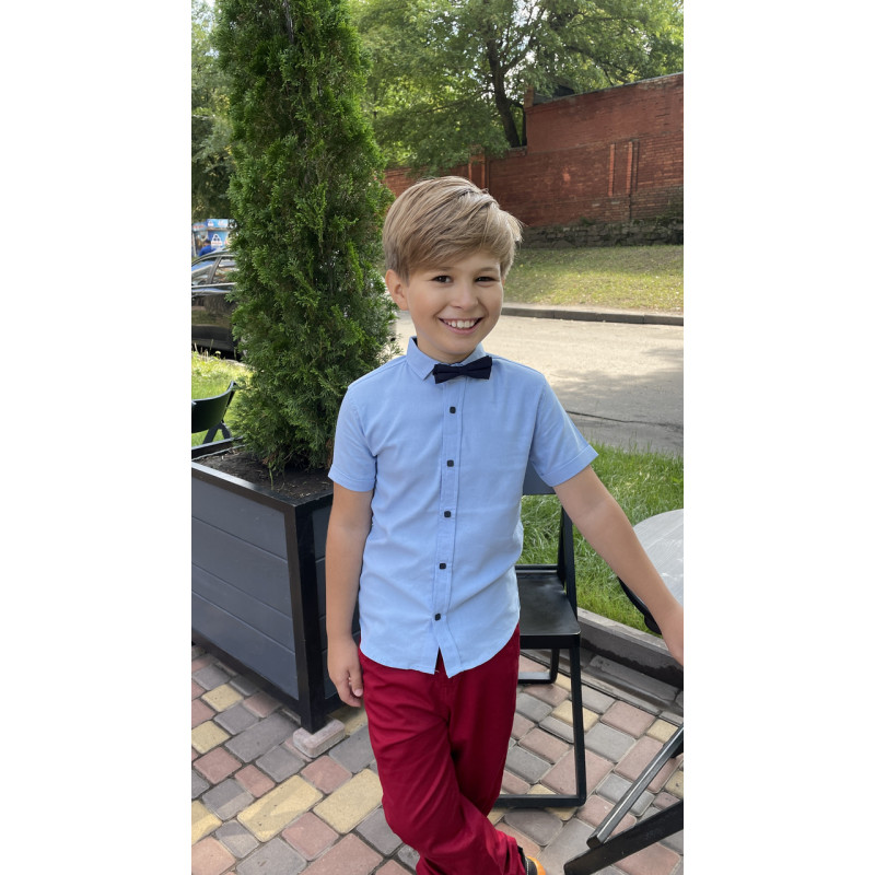 Рубашка с бабочкой Blueland для мальчика 10-16 лет , Белый, 140