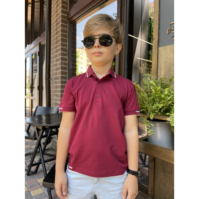 Футболка поло Blueland для мальчика 5-9 лет арт.1504, Размер детской одежды (по росту) 116, Цвет Белый