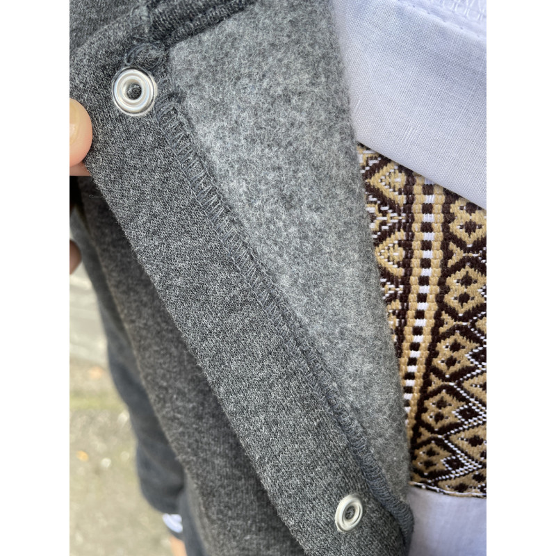 Бомбер теплый Blueland для мальчика 6-9 лет , 122,  Серый