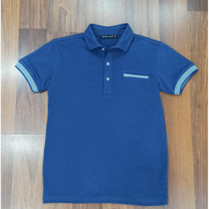 Футболка поло Blueland для мальчика 5-9 лет , 116, Джинс