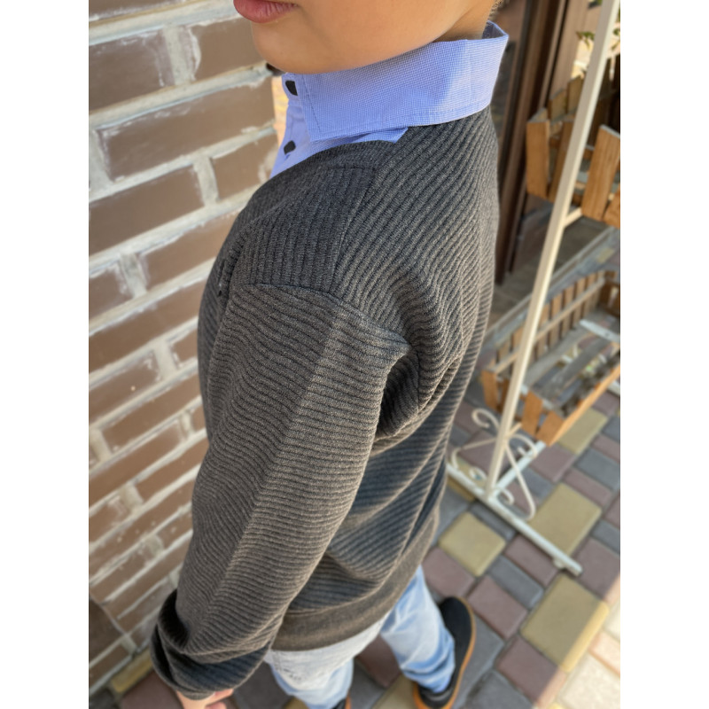 Рубашка обманка Blueland для мальчика 6-9 лет , 116, Серый