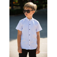 Рубашка Varetti для мальчика 6-16 лет стойка, 116, Белый