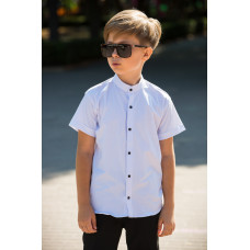 Рубашка Varetti для мальчика 6-16 лет стойка, 116, Белый
