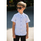 Рубашка Varetti для мальчика 6-16 лет стойка, 116, Белый