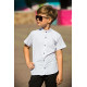 Рубашка Varetti для мальчика 6-16 лет стойка, 116, Белый