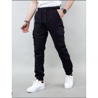 Джинсы мужские карго  на манжете REDMAN , 29, Черный