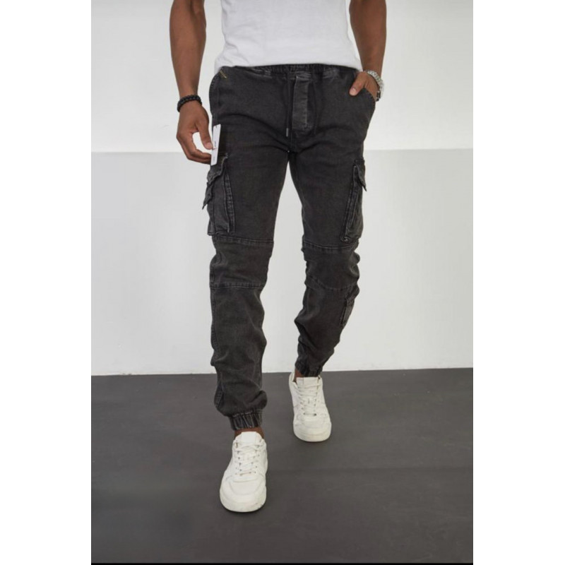 Джинсы мужские карго  на манжете REDMAN , 31, Черный