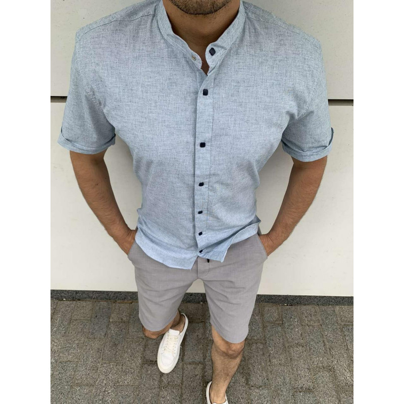 Рубашка  мужская ARMA  L-XXL арт.1536, Цвет Бирюзовый, Международный размер XXL, Размер мужской одежды (RU) 52