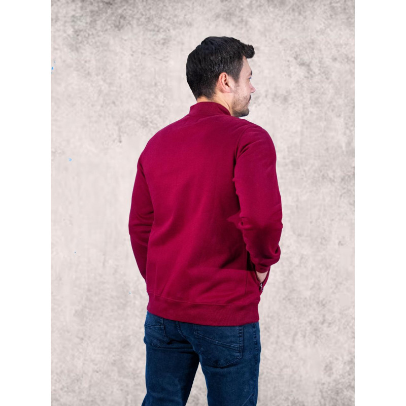 Бомбер Red Down батник теплый мужской на молнии , XXL, Бордовый