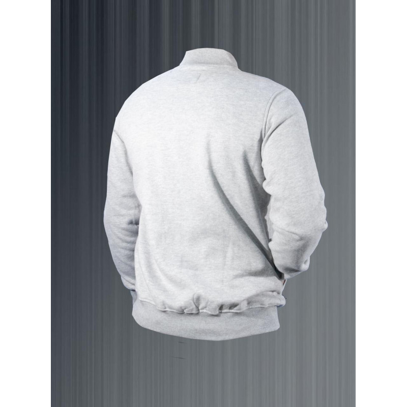 Бомбер Red Down батник теплый мужской на молнии , XL, Серый