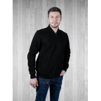 Бомбер Gaballi теплый мужской на молнии 2XL-5XL большие размеры , Черный, XXXL