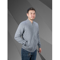 Бомбер Gaballi теплый мужской на молнии 2XL-5XL большие размеры , Серый, 5XL