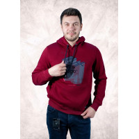 Толстовка  Red-Down теплый мужской L-XXXL арт.1557, XXXL, 54, Бордовый