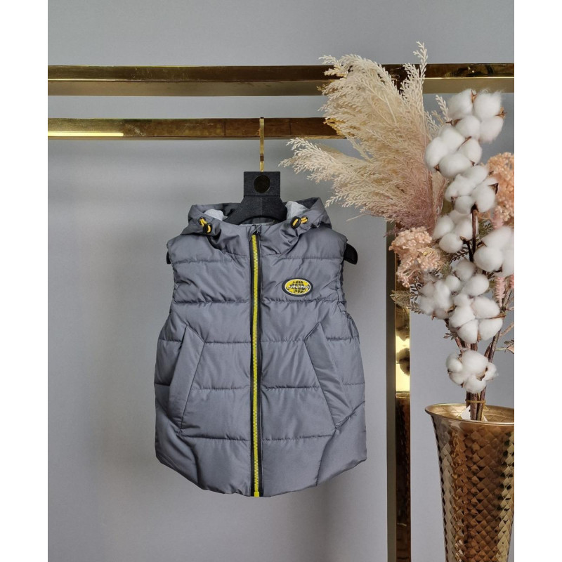 Жилет JPLT теплая для мальчика 3-7 лет , 98, Черный