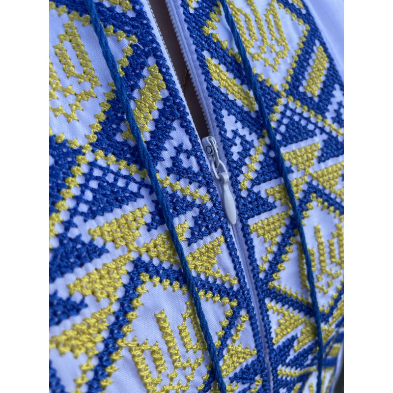 Вышиванка Герб  для мальчика 3-9 лет с длинным рукавом , 98, Голубой