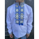 Вышиванка Герб  для мальчика 3-9 лет с длинным рукавом , 98, Голубой
