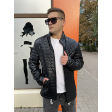 Куртка мужская Fudiao из экокожи , Черный, XXL