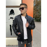 Куртка мужская Fudiao из экокожи , Черный, 5XL