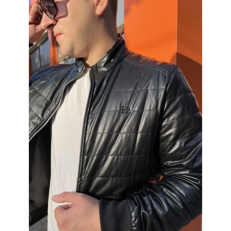 Куртка мужская Fudiao из экокожи , Коричневый, XXXL