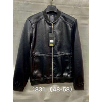 Куртка мужская Fudiao из экокожи , Черный, 5XL