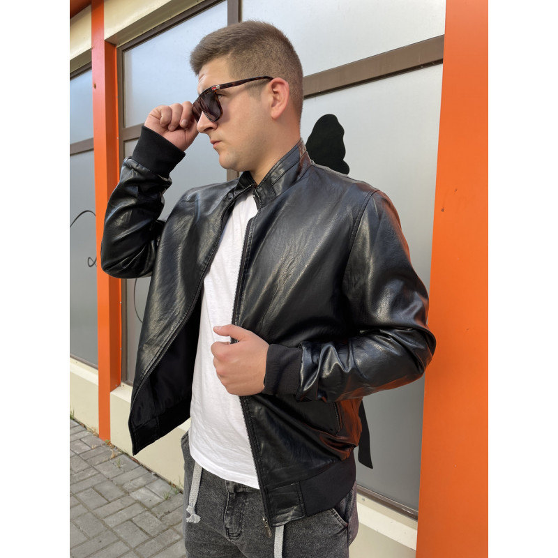 Куртка мужская Max&HT из экокожи , Черный, XXL