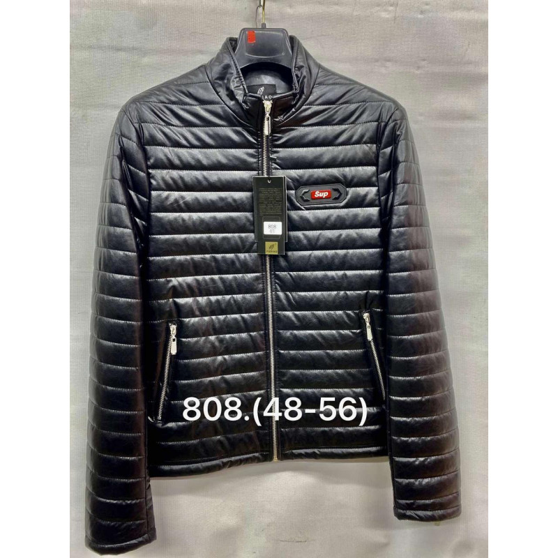 Куртка мужская Fudiao из экокожи 48-56 , Черный, L