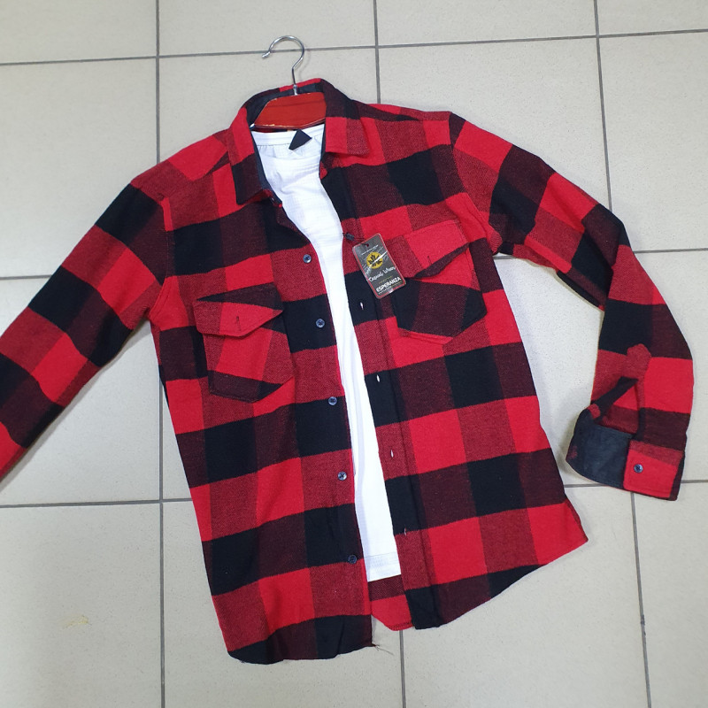 Рубашка теплая мужская Esperanza S-XXL арт.1638, M, 46, Белый