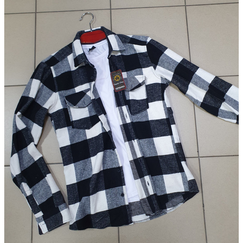 Рубашка теплая мужская Esperanza S-XXL арт.1638, XXL, 52, Хаки