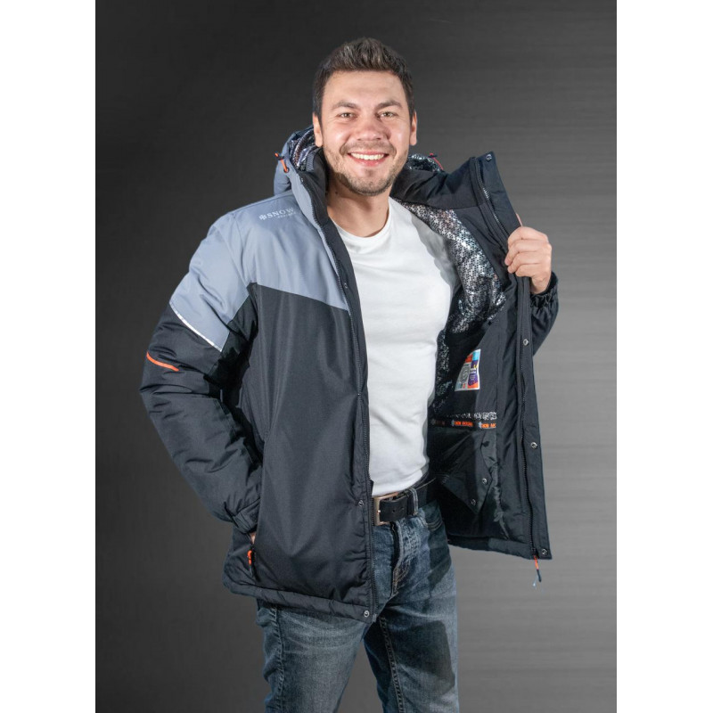 Куртка термо зима Snow M-XXXL арт.1641, Чорний,XXXL